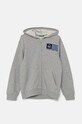 United Colors of Benetton bluza bawełniana dziecięca z kapturem szary 3J68C503X.G.Seasonal