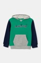 Dětská bavlněná mikina United Colors of Benetton s kapucí zelená 3J68G200Q.P.Seasonal
