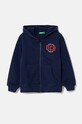 Детская хлопковая кофта United Colors of Benetton узор тёмно-синий 3J68G5034.P.Seasonal