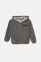 Детски памучен суичър United Colors of Benetton надпис сив 3J68G5034.P.Seasonal
