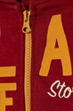 Băieți United Colors of Benetton hanorac de bumbac pentru copii 3FWYG5039.P.Seasonal burgundia