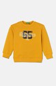 United Colors of Benetton hanorac de bumbac pentru copii print galben 3FWYG10FN.P.Seasonal