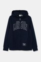 Детская хлопковая кофта Pepe Jeans BALEY ZIP с капюшоном голубой PB581617