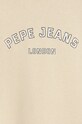 CHLAPEC Dětská bavlněná mikina Pepe Jeans ALDRIDGE CREW PB581622 béžová