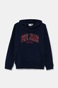 Дитяча бавовняна кофта Pepe Jeans BAIN HOODIE з капюшоном темно-синій PB581624