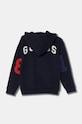 Detská bavlnená mikina Guess L4BQ25.KAX74.9BYH tmavomodrá AW24