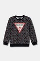 Guess bluza bawełniana dziecięca nadruk granatowy N4BQ01.KAD73.9BYH
