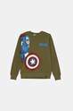 Детски памучен суичър United Colors of Benetton надпис зелен 3J68C10MK.G.Seasonal