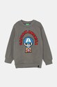 United Colors of Benetton hanorac de bumbac pentru copii print gri 3J68G10HH.P.Seasonal