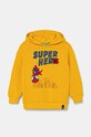 Детская хлопковая кофта United Colors of Benetton с капюшоном жёлтый 3J68G200Z.P.Seasonal