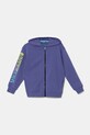 Детская кофта United Colors of Benetton с капюшоном фиолетовой 3WFMC504K.G.Seasonal