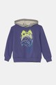 Dětská mikina United Colors of Benetton s kapucí fialová 3PANC204A.G.Seasonal