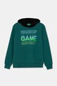 Дитяча кофта United Colors of Benetton з капюшоном бірюзовий 3PANC204A.G.Seasonal