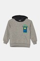Бебешки суичър United Colors of Benetton с качулка сив 3PANG2010.P.Seasonal