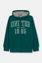 United Colors of Benetton bluza copii print turcoaz 3EB5C504H.G.Seasonal