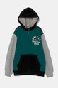 Детски суичър United Colors of Benetton с качулка тюркоазен 3EB5C504H.G.Seasonal