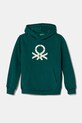 Dětská mikina United Colors of Benetton potisk zelená 3EB5C203U.G.Seasonal