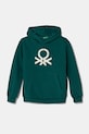 Detská mikina United Colors of Benetton potlač zelená 3EB5C203U.G.Seasonal