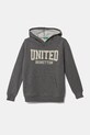 United Colors of Benetton bluza dziecięca z kapturem szary 3EB5C203U.G.Seasonal