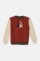 Detská mikina United Colors of Benetton potlač oranžová 3EB5C10KS.G.Seasonal