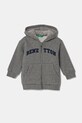 Дитяча кофта United Colors of Benetton з капюшоном сірий 3EB5G503E.P.Seasonal