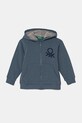 Detská mikina United Colors of Benetton s kapucňou modrá 3EB5G503E.P.Seasonal