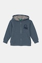 Дитяча кофта United Colors of Benetton з капюшоном блакитний 3EB5G503E.P.Seasonal
