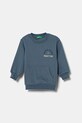 Dětská mikina United Colors of Benetton bez kapuce modrá 3EB5G10G0.P.Seasonal