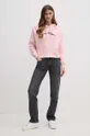 Βαμβακερή μπλούζα Tommy Hilfiger ροζ
