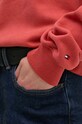 Bavlněná mikina Tommy Hilfiger WW0WW42615 červená