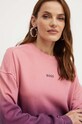 Bavlnená mikina Boss Orange ružová 50518542