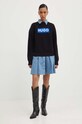 HUGO Blue sweter bawełniany 50514300 czarny AW24