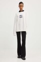 Хлопковая кофта HUGO 50520308 бежевый AW24