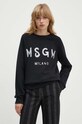 Bavlnená mikina MSGM čierna 3741MDM513G.247799