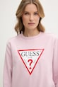 Odzież Guess bluza W2YQ16.KBA11 różowy