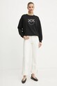 Bavlněná mikina Pinko 100534.A24F černá AW24