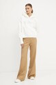 Pinko hanorac de bumbac 103980.A230 alb AW24