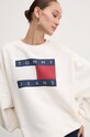 Tommy Jeans bluza bawełniana beżowy DW0DW18623