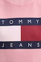 Tommy Jeans bluza bawełniana DW0DW18623 różowy