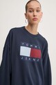 Tommy Jeans bluza bawełniana granatowy DW0DW18623