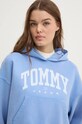 Bavlněná mikina Tommy Jeans modrá DW0DW19291