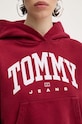 Pamučna dukserica Tommy Jeans DW0DW19291 bordo