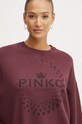 Pinko bluza bawełniana 104387.A27V bordowy