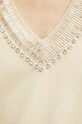 Бавовняна кофта Pinko 104458.A297 бежевий