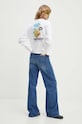 Moschino Jeans bluza bawełniana 1706.8233 biały AW24