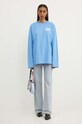 Хлопковый лонгслив Moschino Jeans 1205.8234 голубой AW24