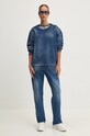 Barrow hanorac de bumbac F4BWUASW034 albastru SS25