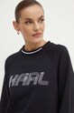 Бавовняна кофта Karl Lagerfeld чорний 245W1803