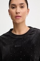 Dkny bluză din velur negru DP4T1061