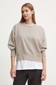 Dkny bluza aplikacja brązowy DP4T9968